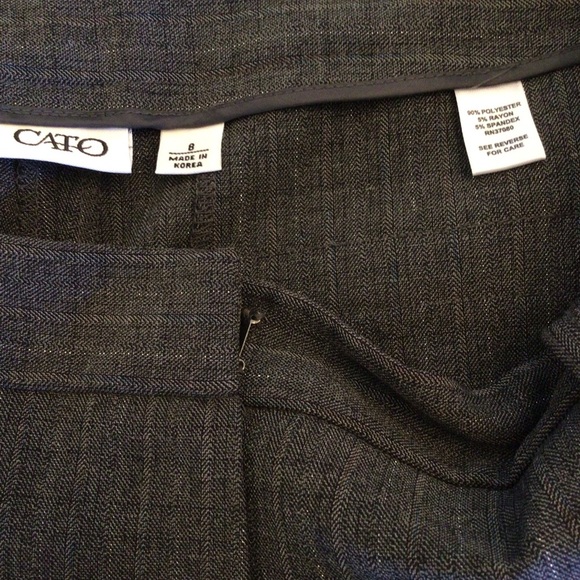 NWOT Cato Womens Curvy Fit Gray Stretch Trousers Dress Pants Slacks Size 8 - Picture 11 of 12